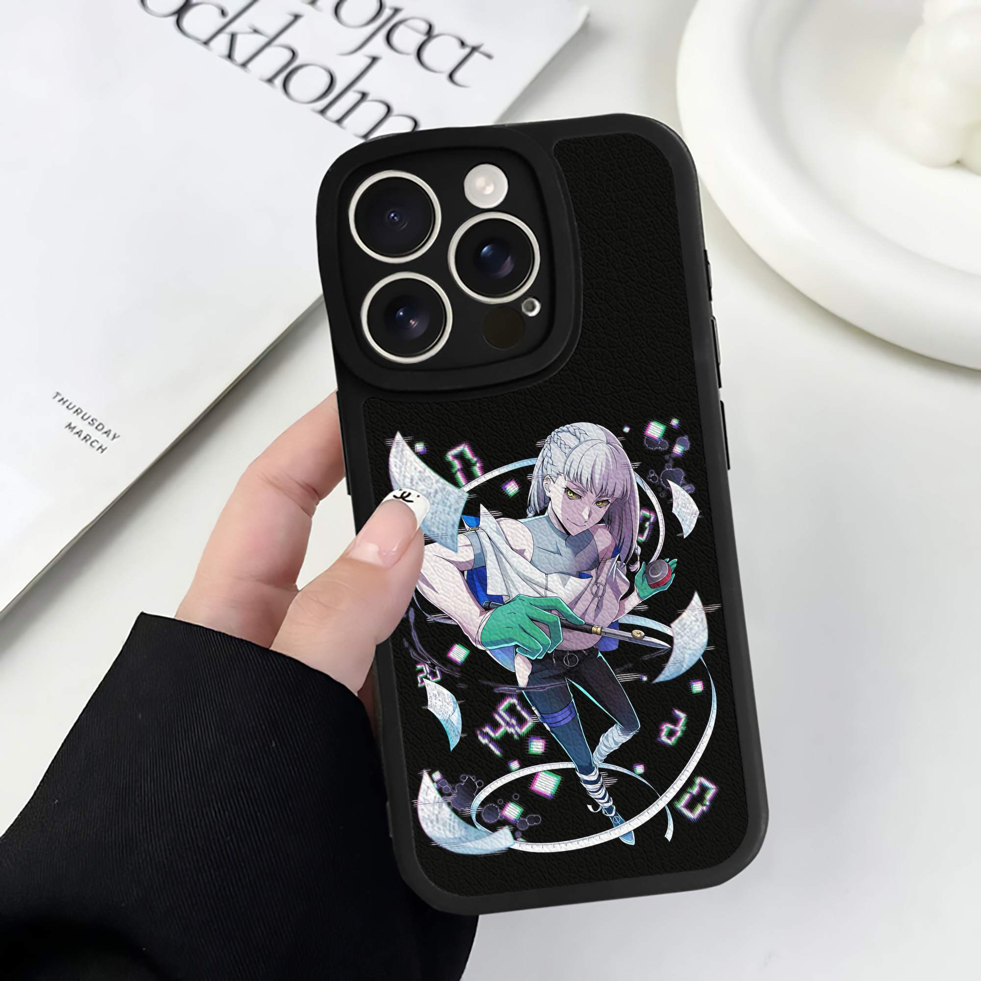 （画像用） 文豪ストレイドッグス Bungo Stray Dogs 【iPhone 16シリーズ対応】シリコンスマホケース（レザー調） 材質：シリコン
